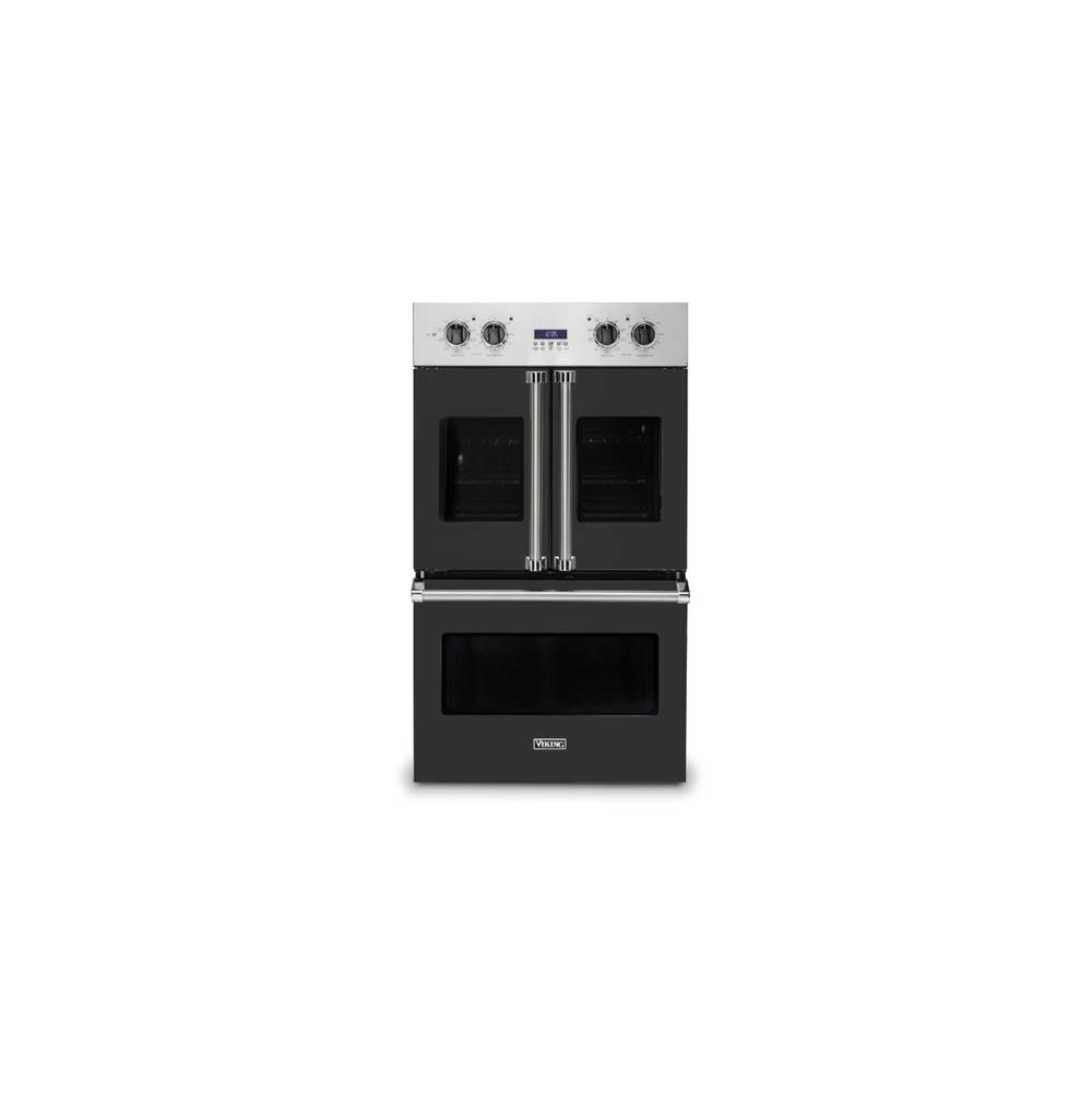 Viking 30''W. French-Door Double Built-In Electric Thermal Convection Oven-Cast Black