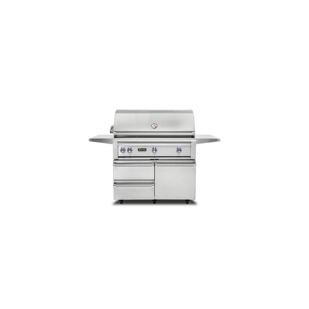 Viking 42'' Freestanding Grill with ProSear Burner and Rotisserie - NG-Stainless Steel