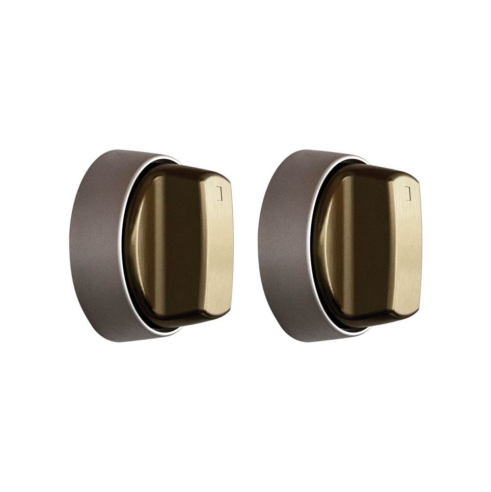 Wolf Brushed Brass Knobs