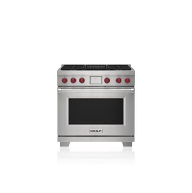 Wolf 36' Dual Fuel Range - 4 Burners And Infrared Charbroiler - NG