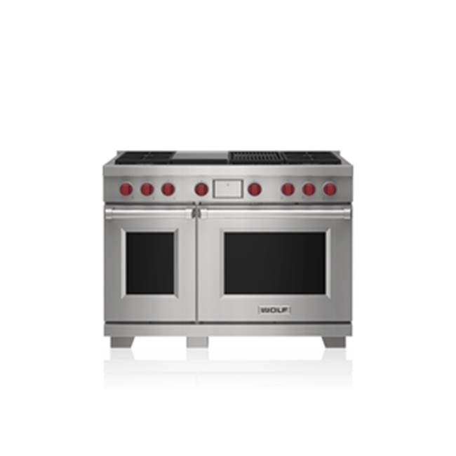 Wolf 48' Dual Fuel Range - 4 Burners, Infrared Charbroiler And Infrared Griddle - NG