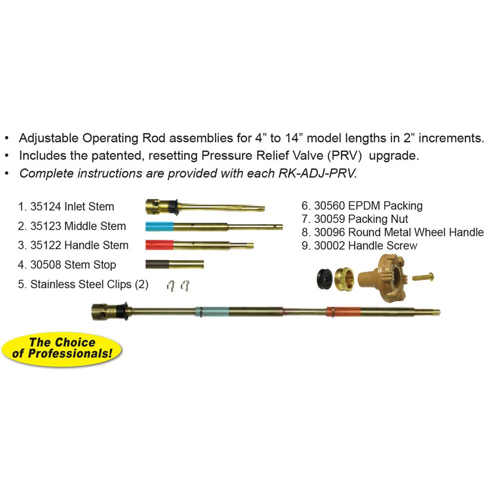 Woodford Manufacturing Adjustable Operating Rod 4-14