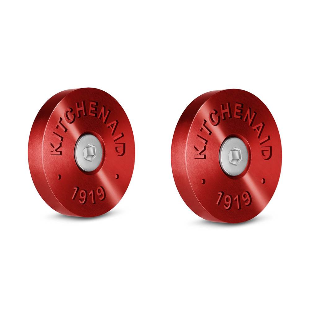 Whirlpool Range Handle Medallions Handle: (Qty 2) Medallions With 1/8-In Hex Wrench, (Qty 2) Medallion Screws For Kad - Red