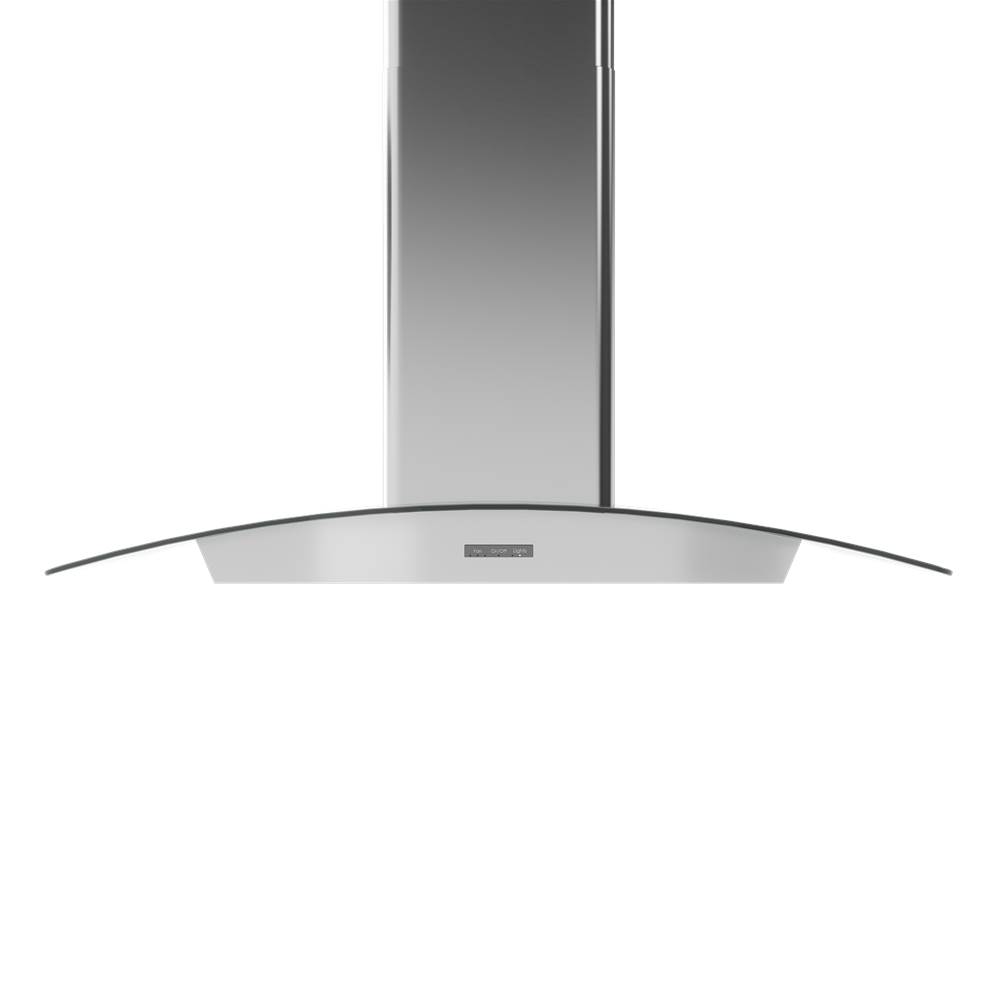 Zephyr Brisas Curved Glass Chim. Wall, 30'' G, 600 CFM, ACT, LED
