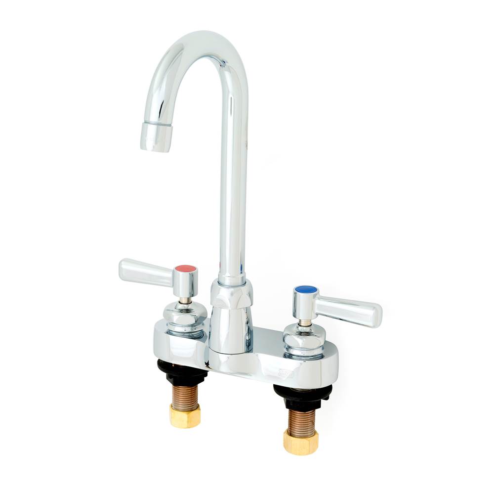 Zurn Industries AquaSpec® Gooseneck Faucet, 4'' Centerset, 3 ½'' Spout, 2.2 gpm Pressure-Compensating Aerator, Lever Handles