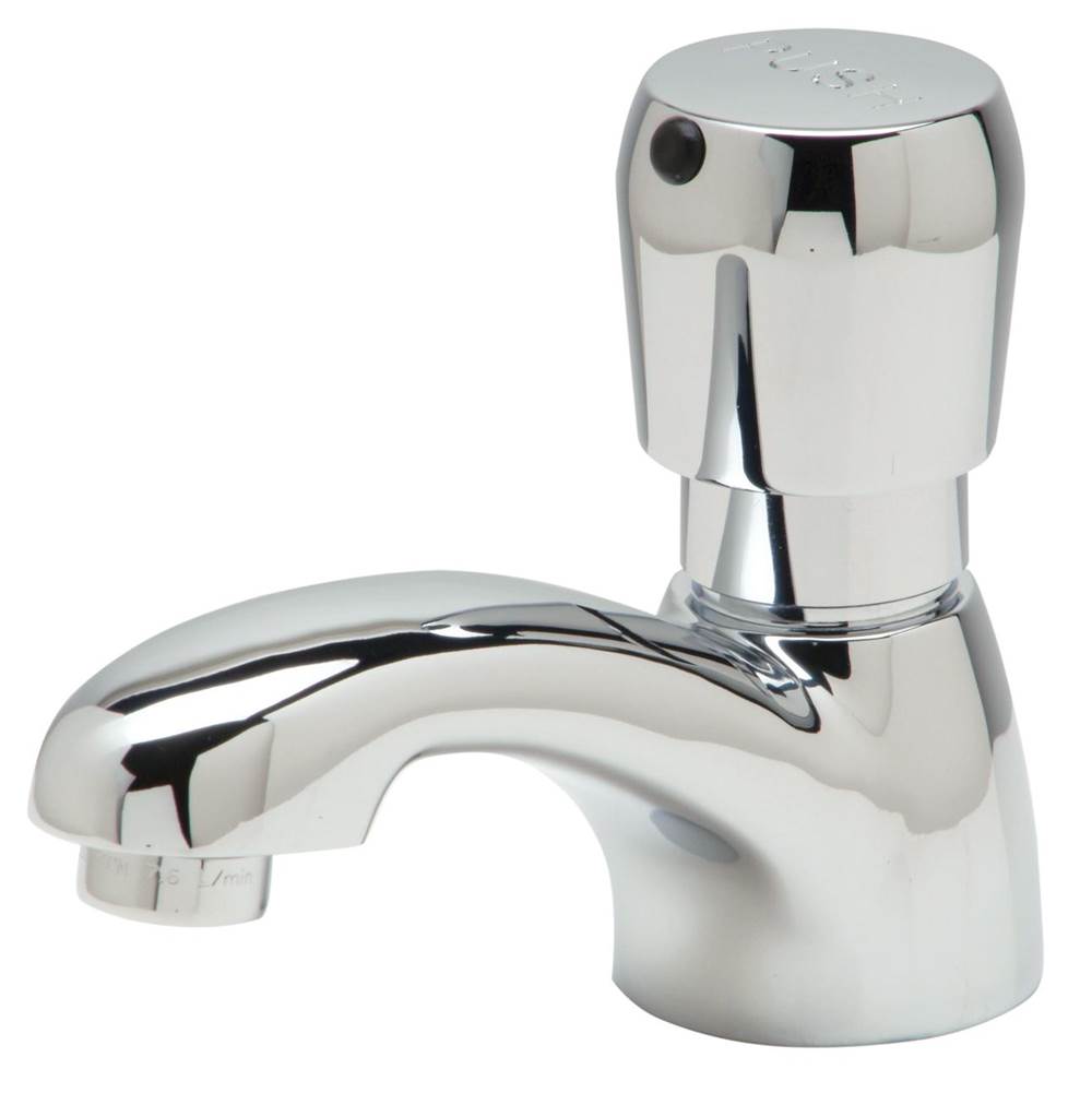 Zurn Industries AquaSpec® Single-Hole Metering Faucet, Deck Mount with 1.0 gpm Spray Outlet, 3 3/4'' Centerline Spout, Push-Button Handle