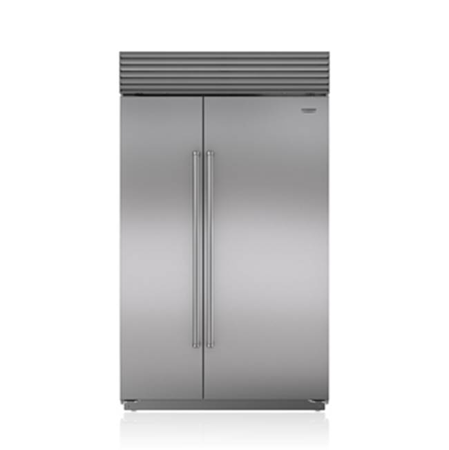 Subzero 48' BUILT-IN, SIDE-BY-SIDE, INTERNAL ICE & WATER DISPENSER, SS, PRO HANDLE